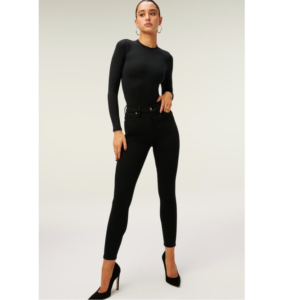 Good American Good Legs black skinny jeans